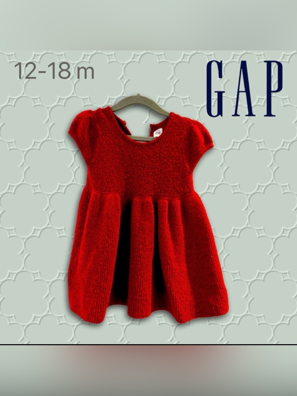 🎄🇺🇸👍GUC GAP |12 m| Red Baby Wool dress ❗️read